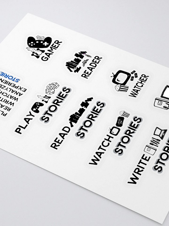 Experience Stories Sticker Sheet (Blue, Gray, Black and White) product image (2)