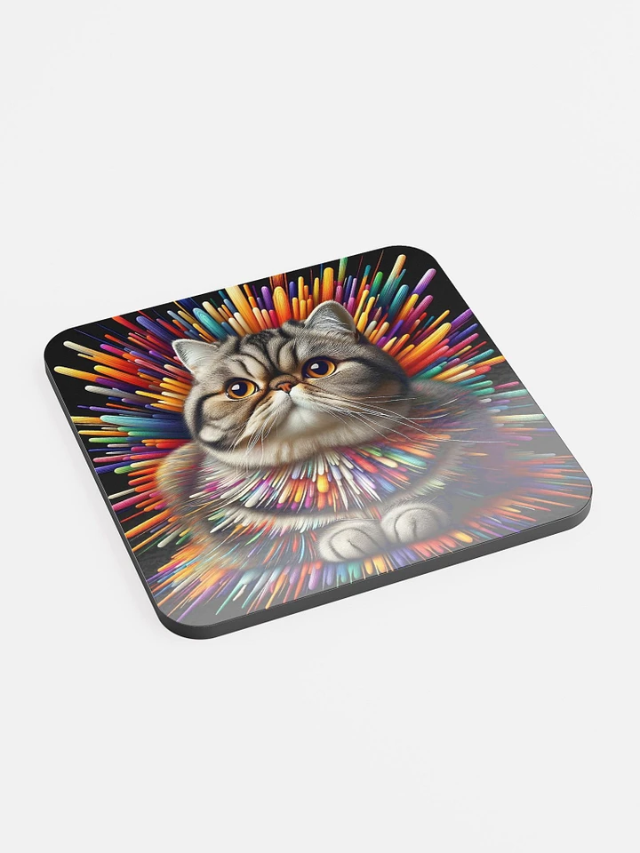 Glossed Cork Coaster: Exotic Shorthair product image (2)