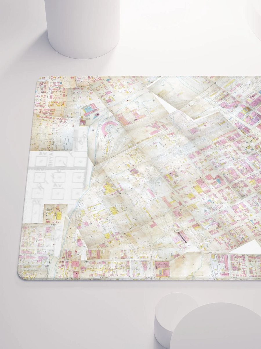 Auraria 1929 Map Mosaic Gaming Pad product image (6)
