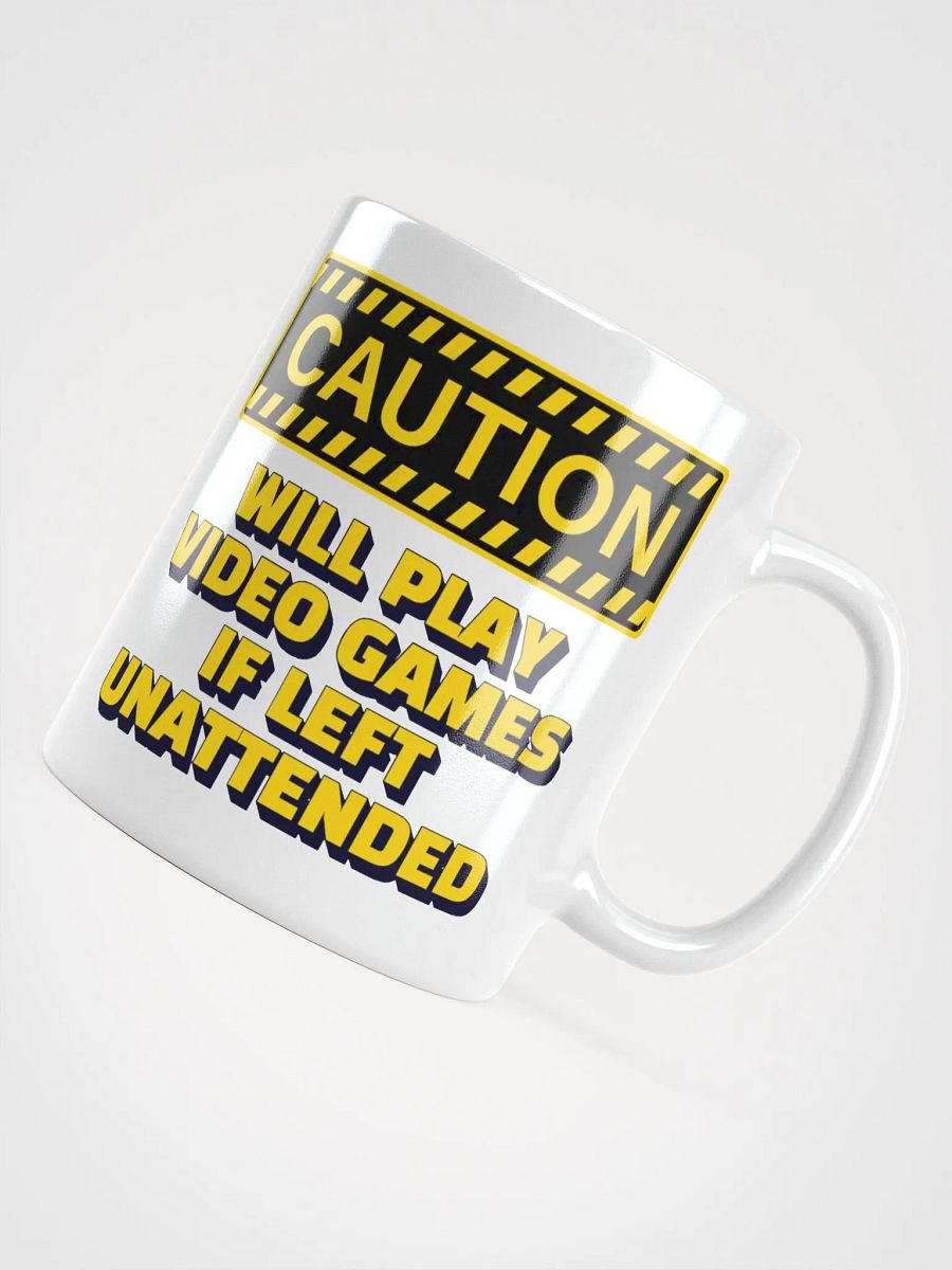Caution - Will Play Video Games If Left Unattended White Mug product image (12)