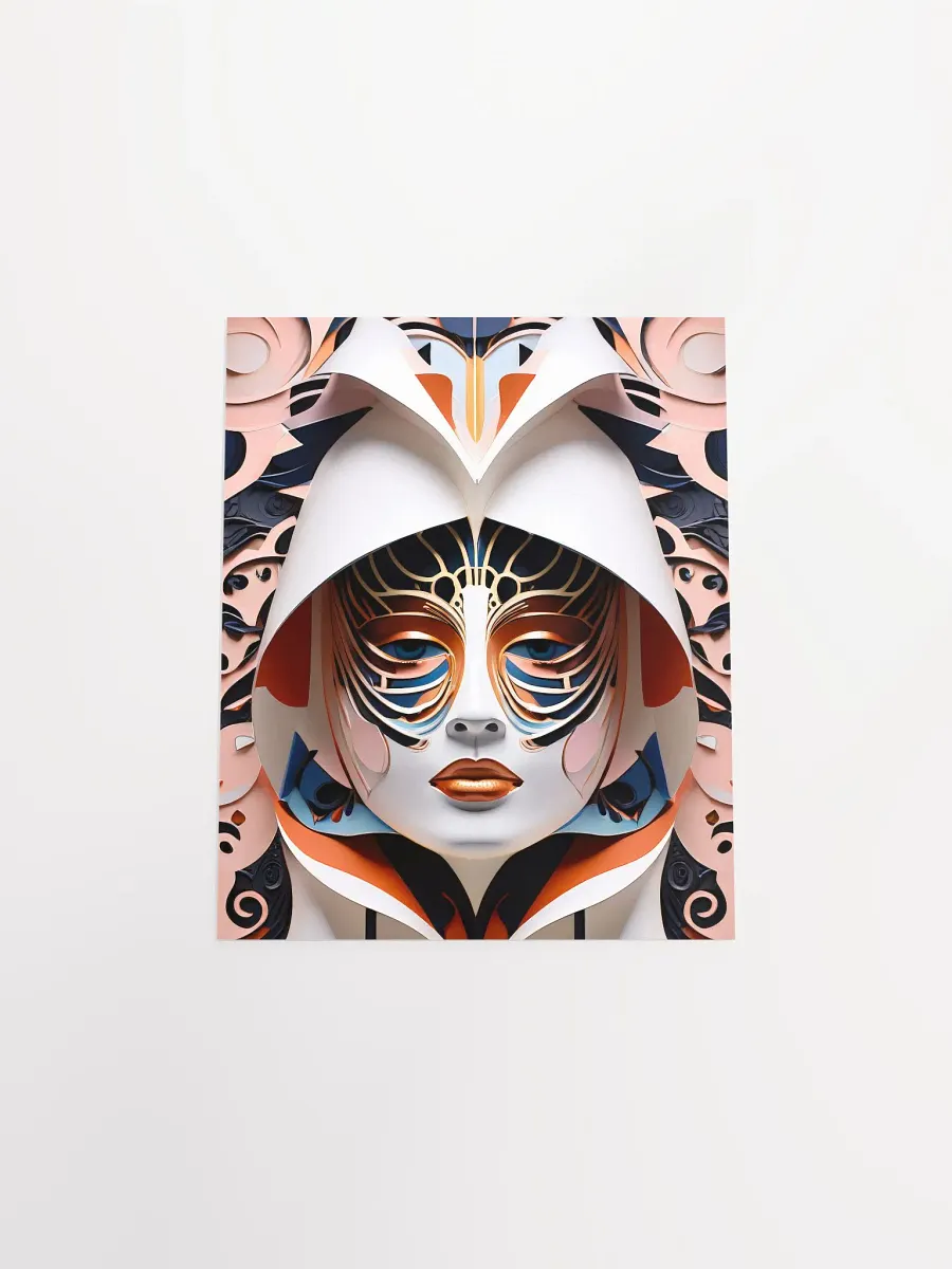 Kabuki Mask 2299 - Poster - Small and Standard Sizes - 8x10-11x14-12x16-16x20 Inches product image (15)