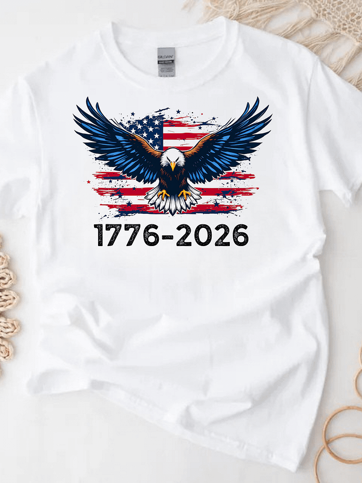 Patriotic American Eagle Flag T-shirt | 1776-2026 USA Bald Eagle Red White Blue Stars Stripes Tee product image (37)