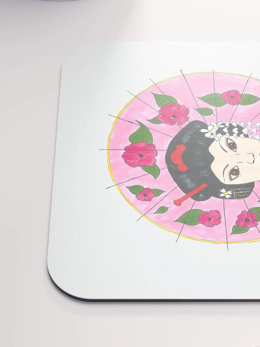 Japanese Geisha (art by Dina R.) acrylic painting - Mouse Pad product image (6)