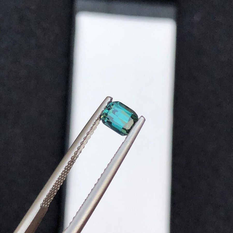 BLUE INDICOLITE TOURMALINE FOR RING CUSHION CUT GEMSTONE WIRE WRAPPING, 0.65 CRT product image (6)