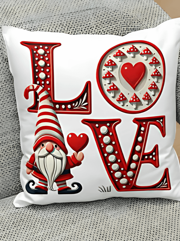 Memorial Square Pillow Cover PNG – 300 DPI Sublimation Artwork – “Love” Themed Digital Download – Remembrance Pillowcase Design product image (1)