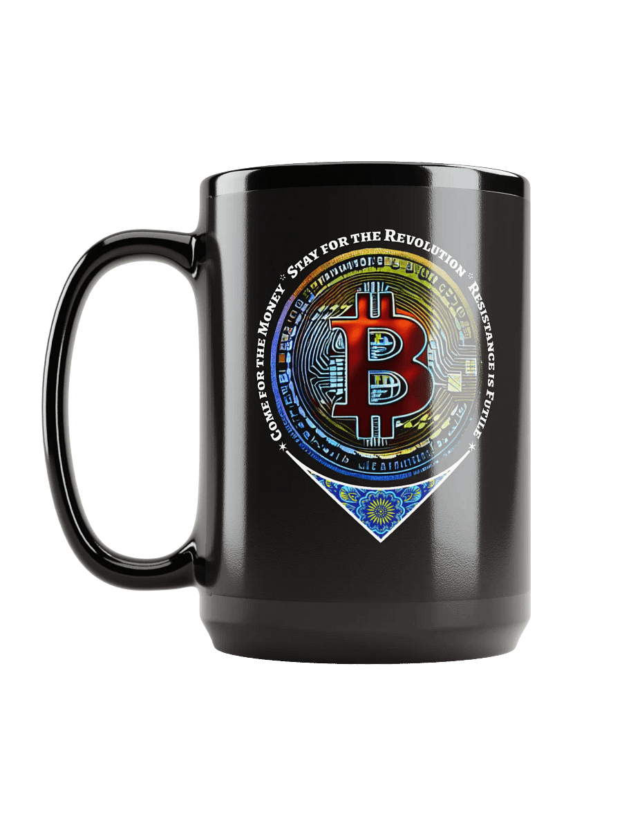 Bitcoin Cryptocurrency Black Glossy Mug product image (6)