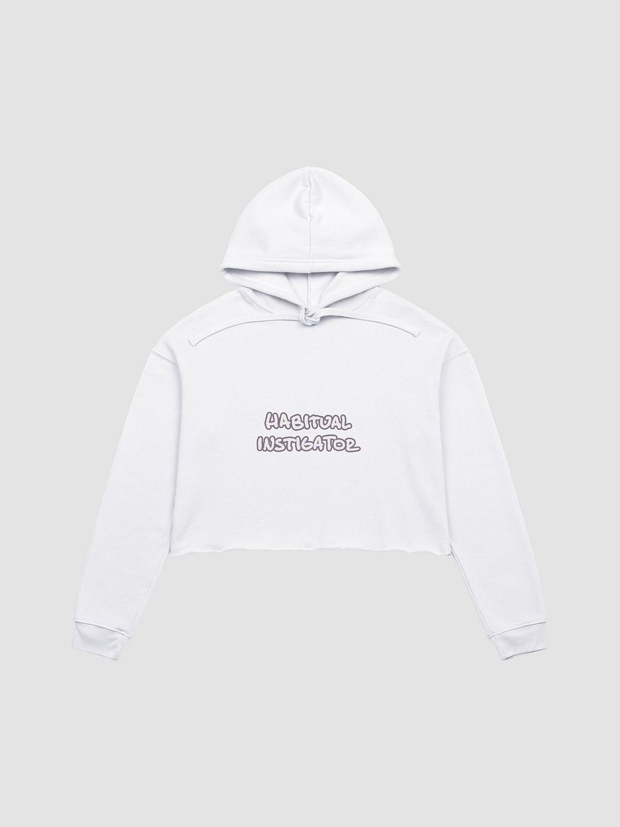 HABITUAL INSTIGATOR (lined design, #8D778F) fleece cropped hoodie product image (30)