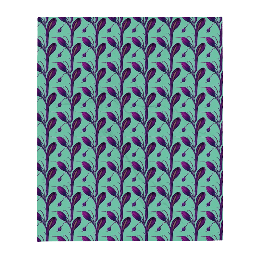 Purple Carniverous Plant Fluffy Blanket Throw product image (4)