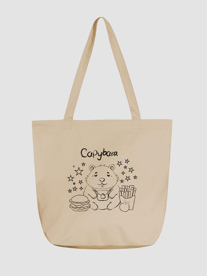 Capybara's Lunch Break Organic Canvas Tote: product image (1)