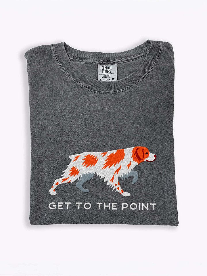 Get to the Point T-Shirt(Embroidered) of a Brittany Spaniel(Orange & White) product image (2)
