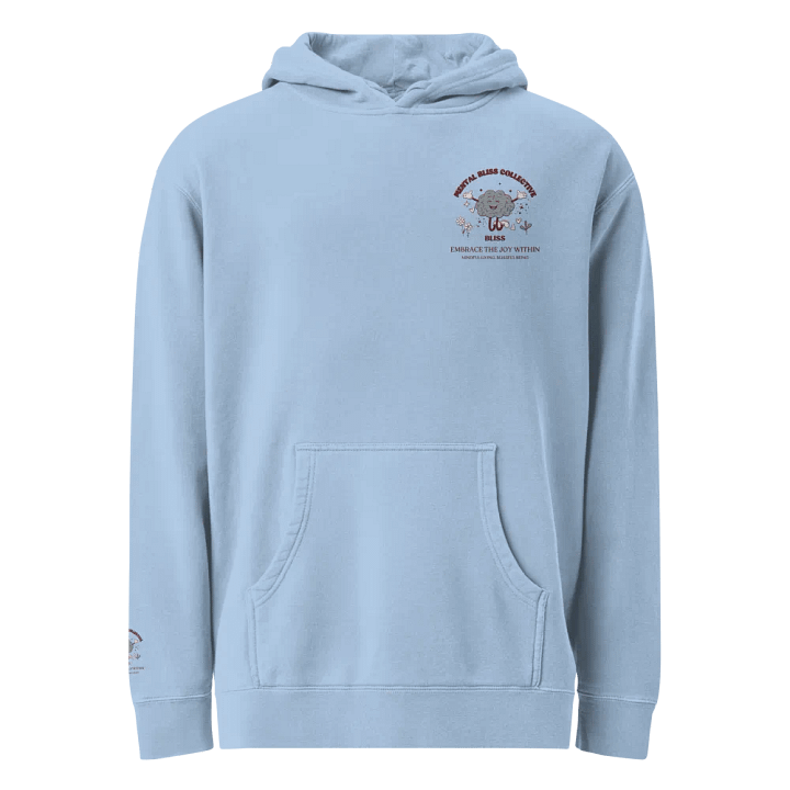 Mental Bliss Collective Embroidered Pigment Dyed Hoodie Unisex product image (1)