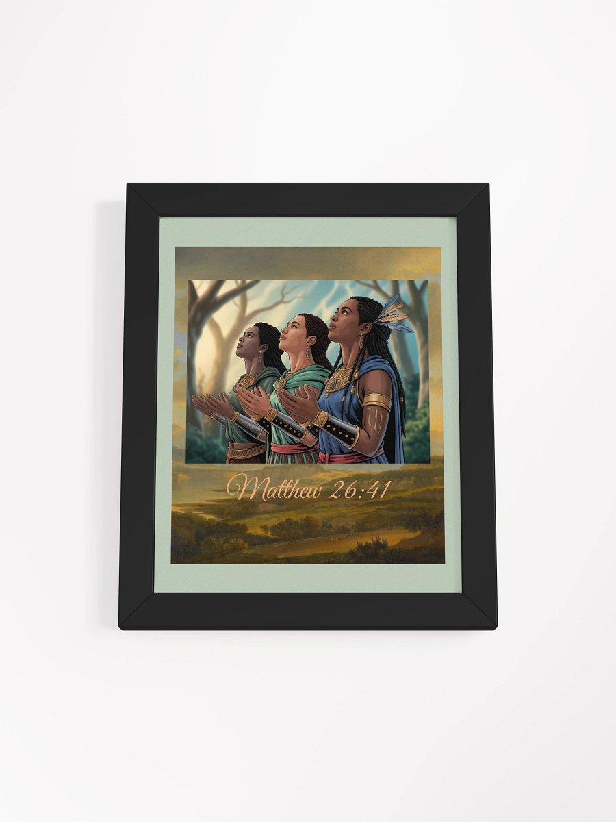 The Power Of Prayers Christian Framed Matte Poster. product image (1)