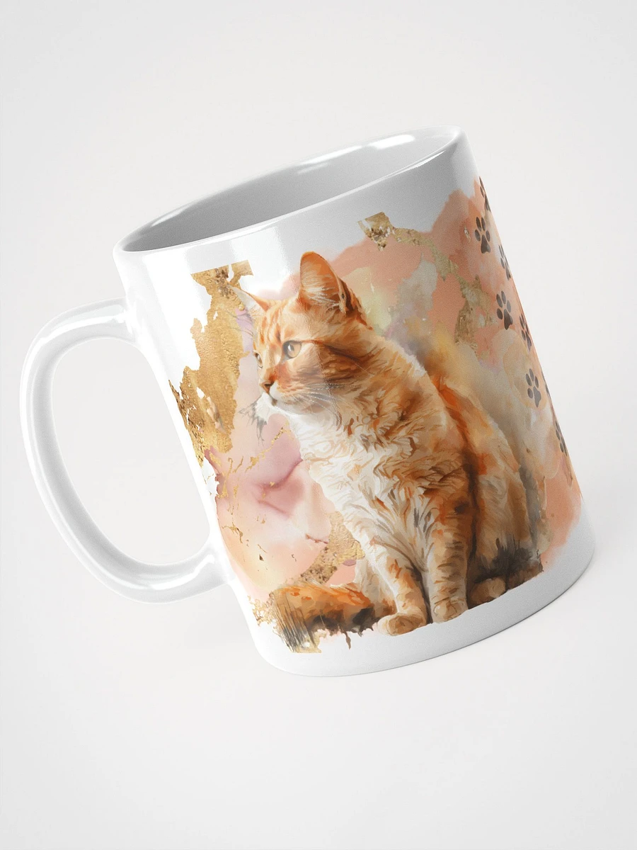 Orange Fluff Cat Watercolor Style Mug product image (4)