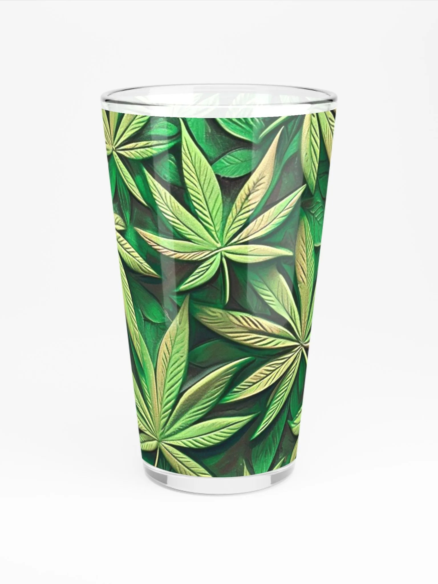 Cannabis Marijuana Leaf Design 16 oz Shaker Glass product image (2)