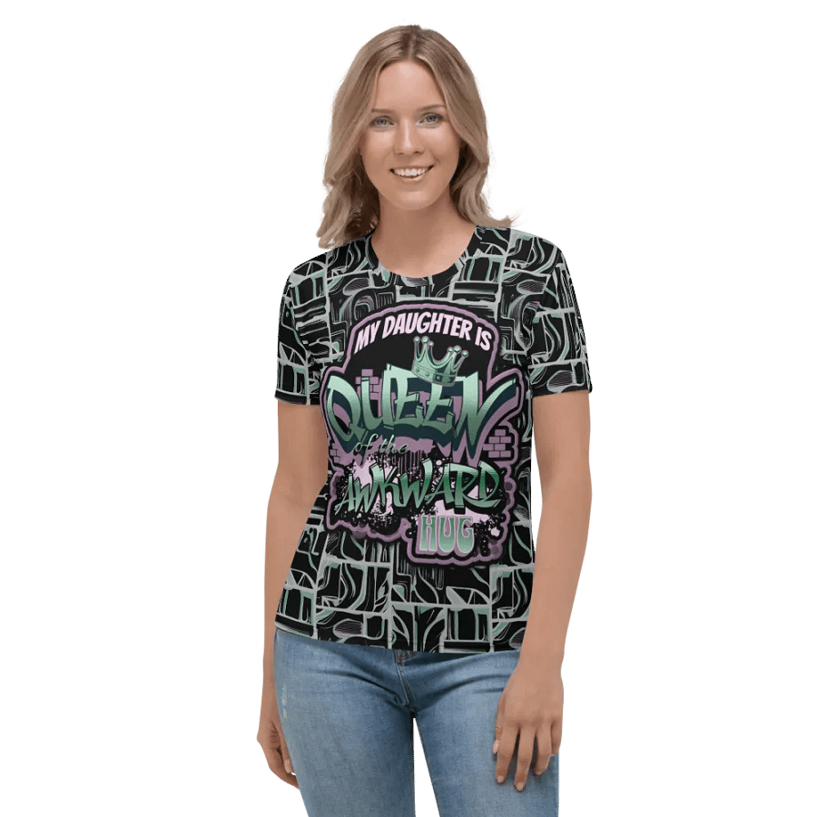 Queen of the Awkward Hug #Autism All Over Print T-shirt product image (5)