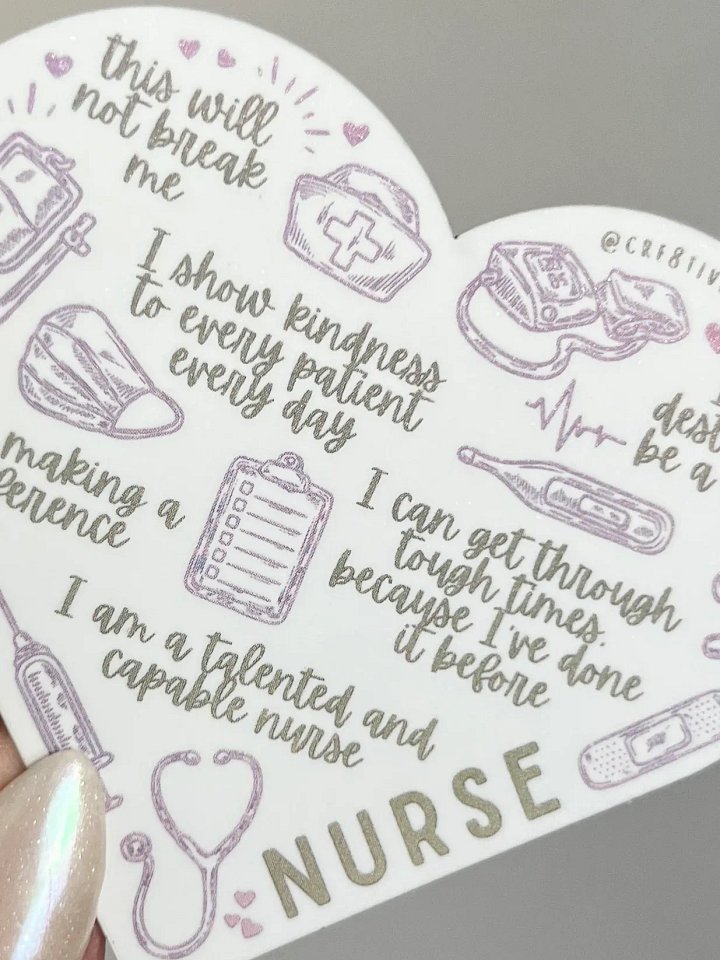 Nurse Heart Affirmation Sticker product image (2)