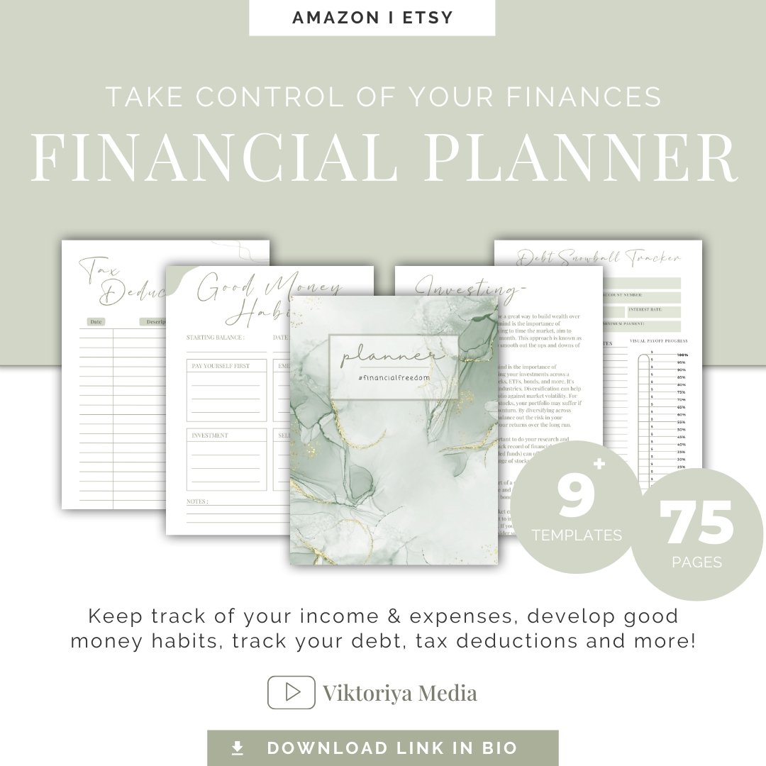 Digital Financial Planner- Mint Green product image (2)