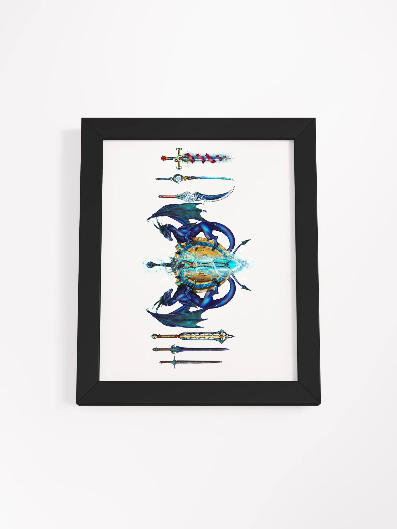 The Azure Vanguard Framed Rank Print product image (1)