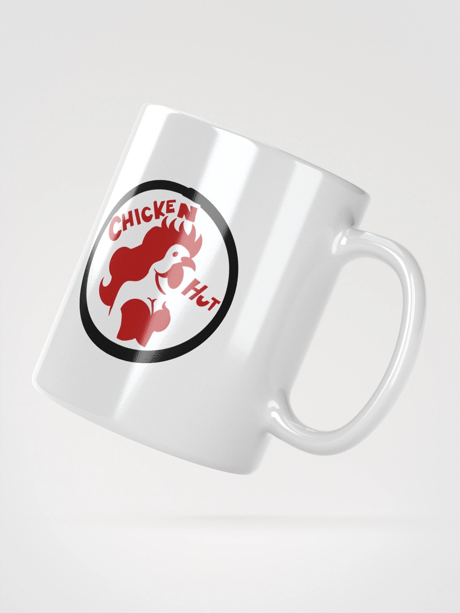 The Chicken Hut Logo White Glossy Mug product image (7)
