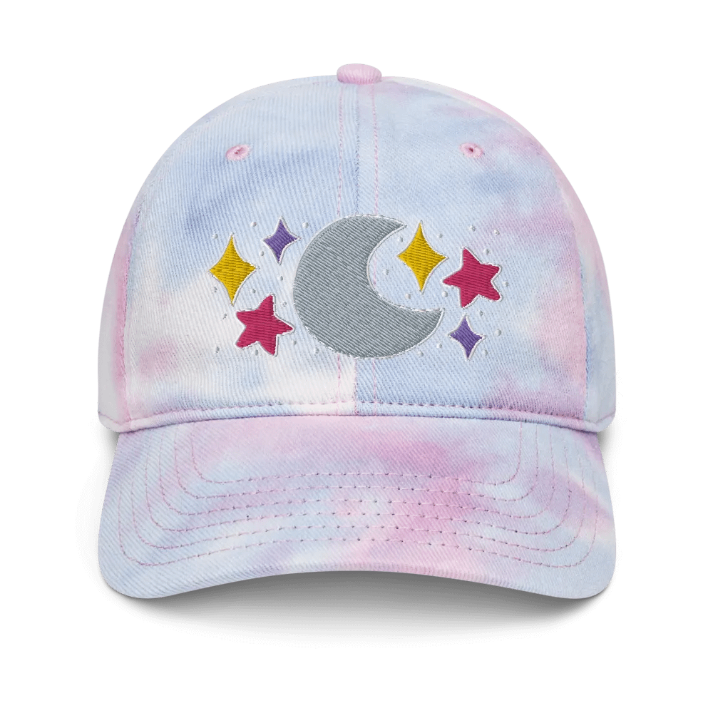 Celestial Tie Dye Dad Hat with Puff Embroidery product image (1)