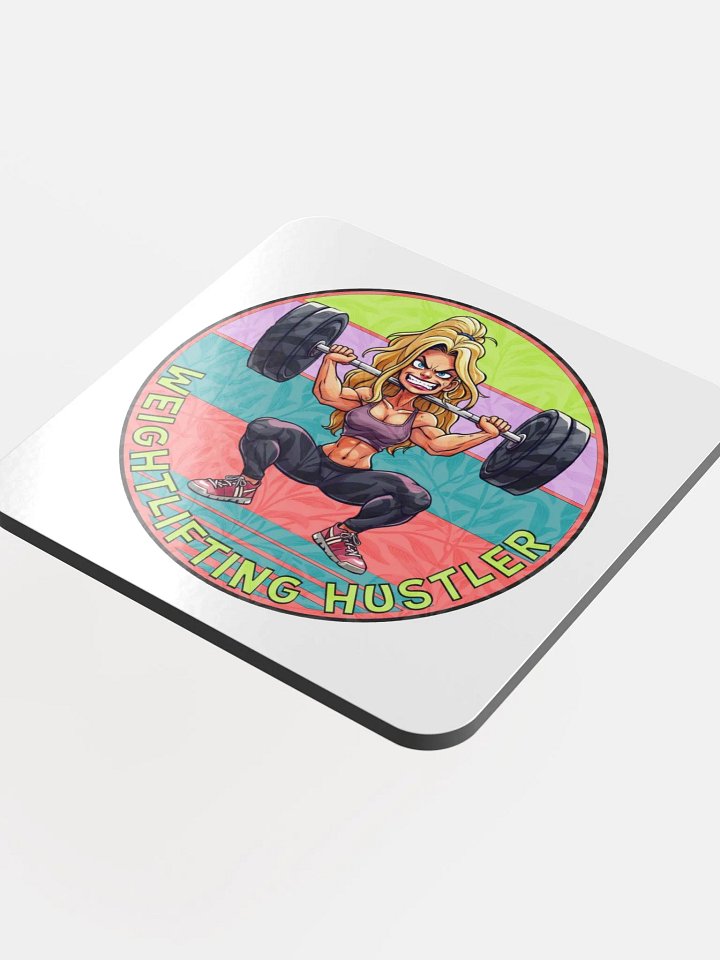 Weightlifting Hustler Female Muscle Cork Coaster product image (1)
