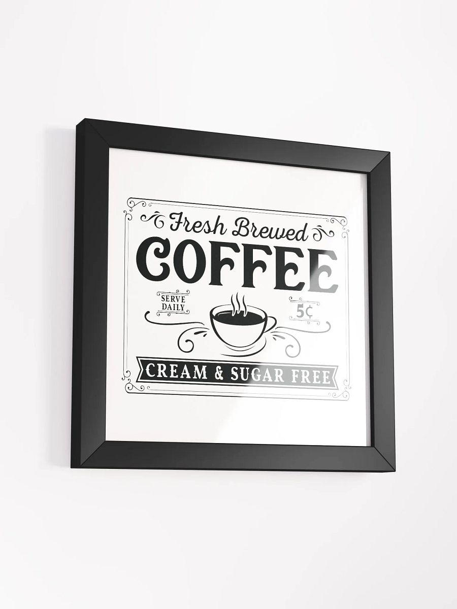 Vintage Fresh Brewed Coffee Framed Poster product image (11)