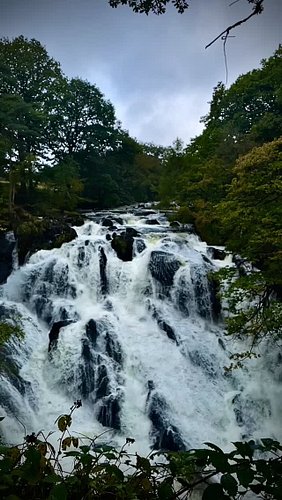 A lot of rain = a lot of waterfall 😃 #wales