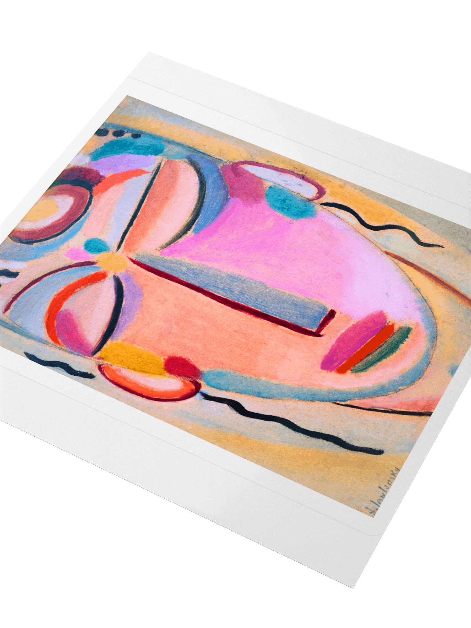 Abstract Modern Expressionist Portrait Sticker product image (3)