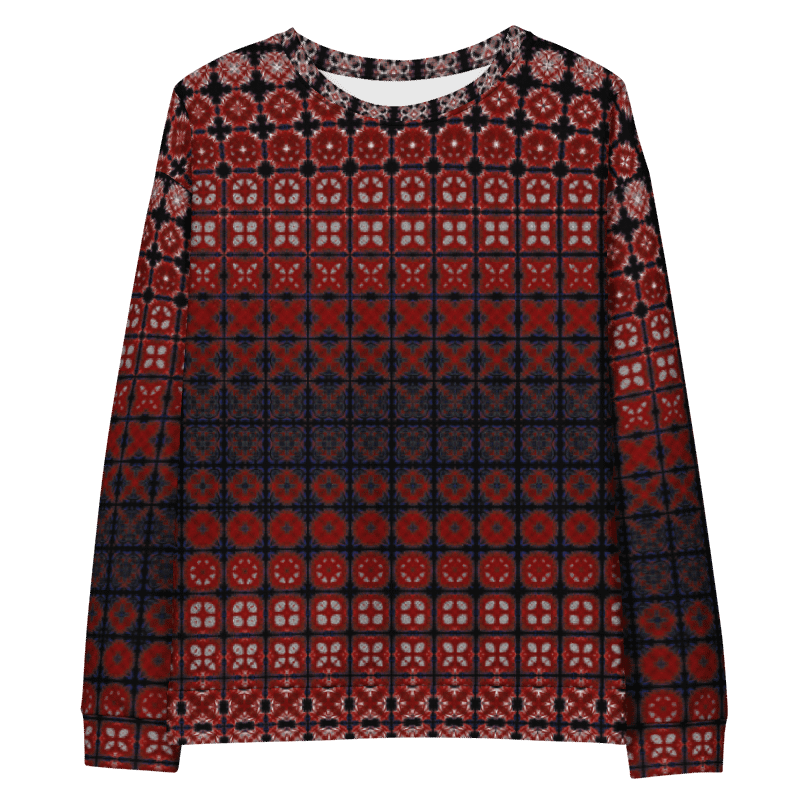 Abstract Red Squares Unisex All Over Print Sweatshirt product image (11)