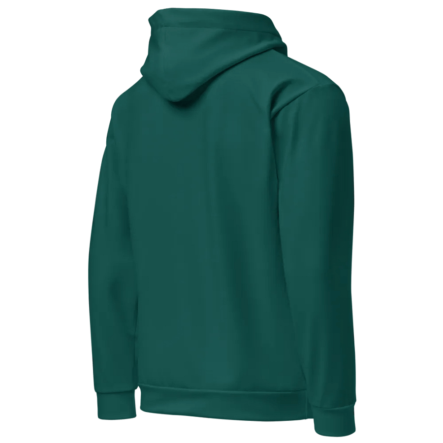 Plain Dark Green True Summer Unisex Recycled Polyester Heavyweight Premium Hoodie by Treasure Pie product image (4)