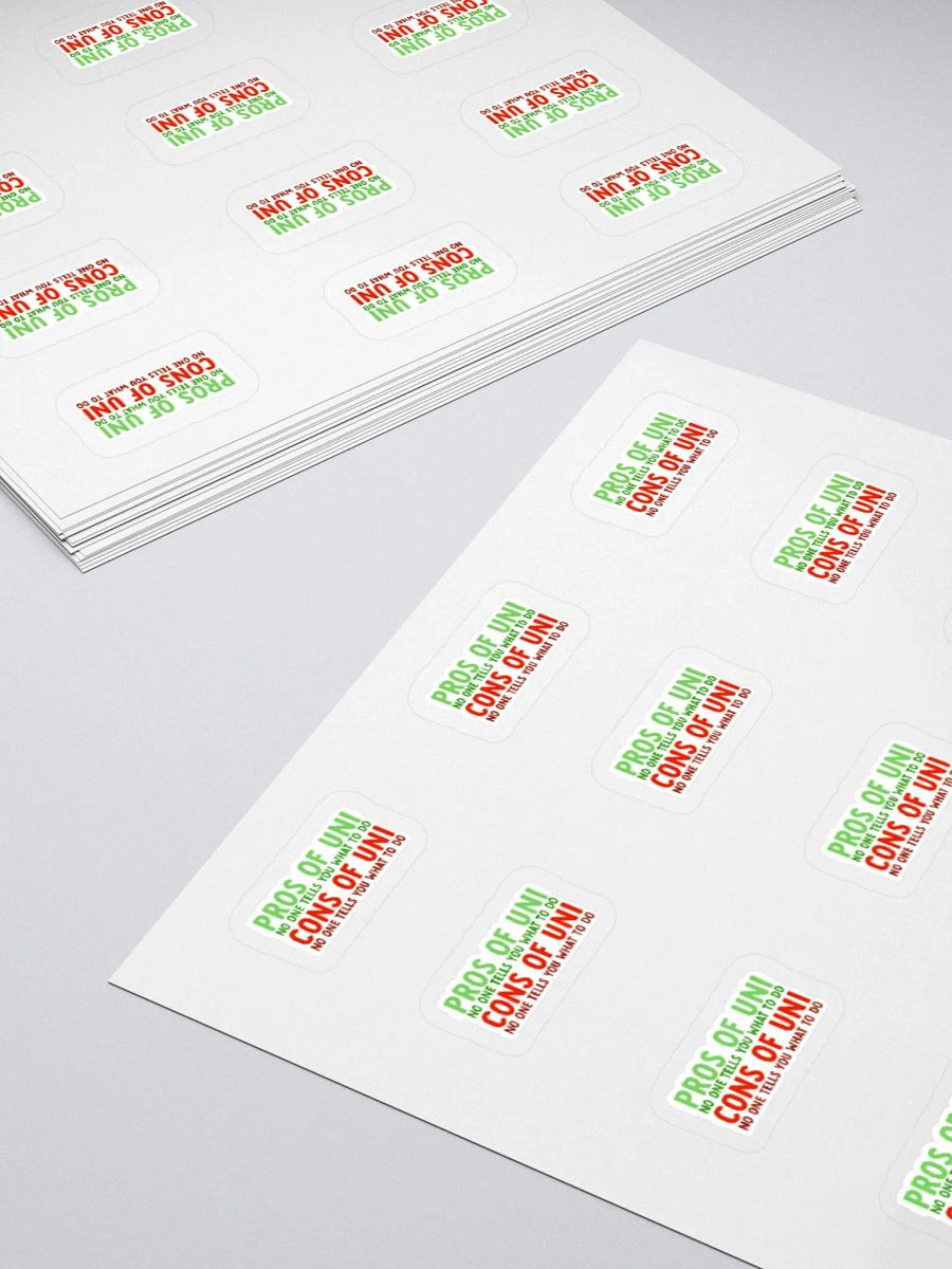 PROS & CONS Sticker (SMALL Sheet) product image (4)