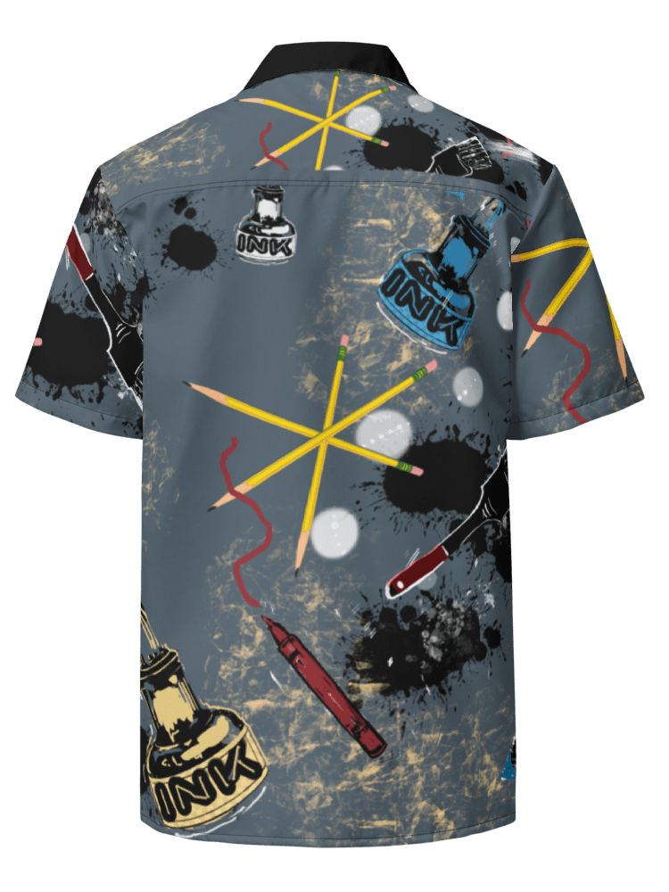 SplatterWear #6 Unisex Hawaiian Style Shirt/Steel product image (2)
