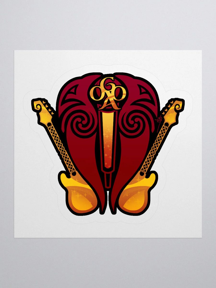 | Vinyl Sticker | Old Gods Crest | Sunset - Red&Gold | product image (1)