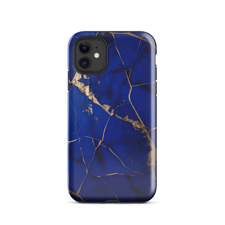 Elegant Blue Kintsugi Tough iPhone Case product image (47)