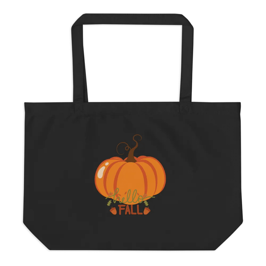 Hello Fall Twill Tote-Black product image (6)
