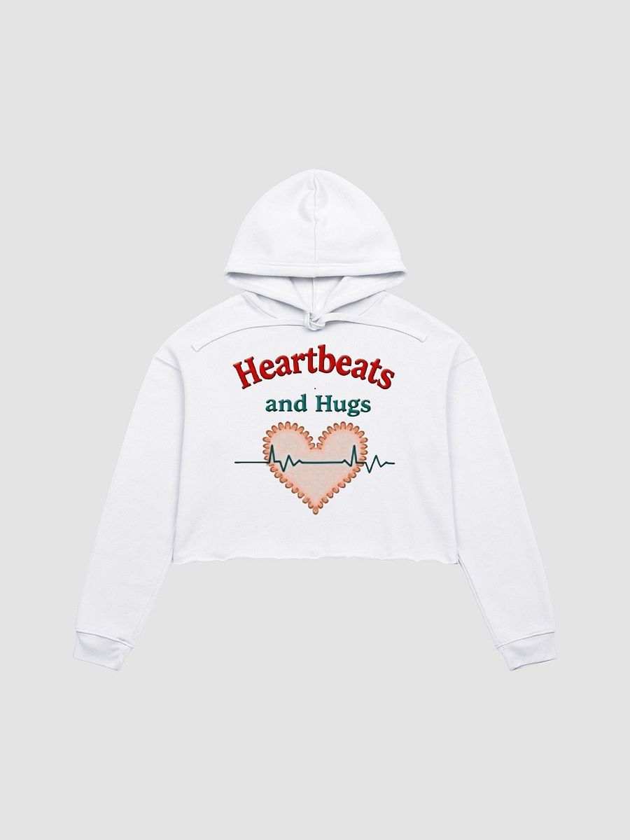 Heartbeats and Hugs Crop Hoodie product image (4)