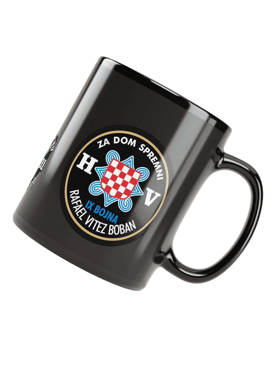 Patriotic Emblem Black Mug IX BOJNA HOS RAFAEL VITEZ BOBAN product image (8)