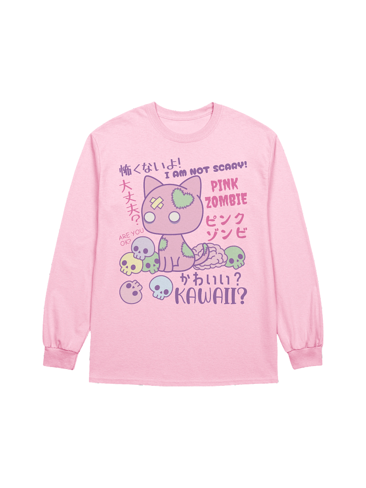 Pink Zombie Kitty - Unisex Adult Long Sleeve T-shirt product image (4)