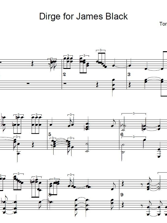 Dirge For James Black - Piano sheet music product image (1)