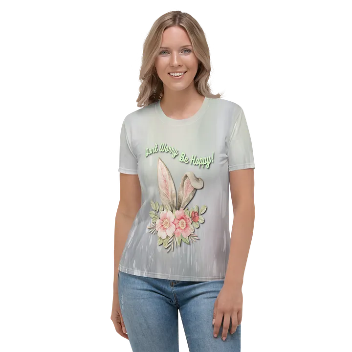 Don't Worry Be Hoppy! Easter All Over Print T-shirt product image (2)