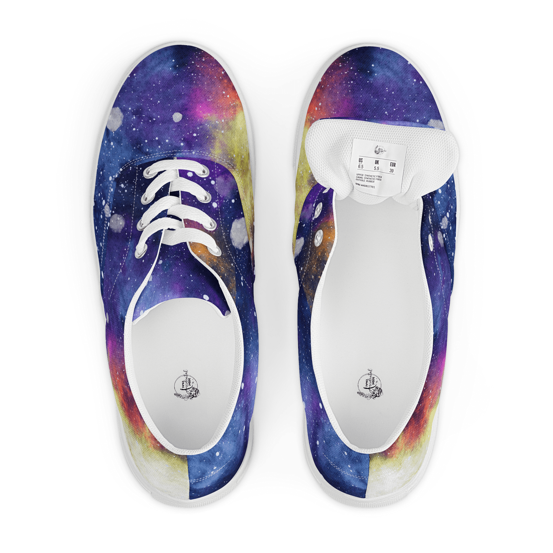 Watercolor Galaxy Mens Lace Up Shoes product image (6)