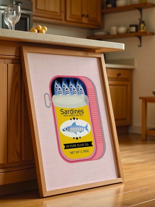 Sardine Wall Art Sardines Print Sardine Tin Vintage Poster Retro Fish Print product image (7)