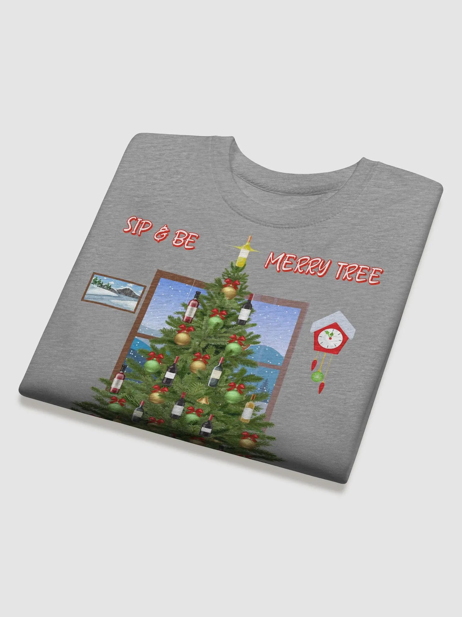 Sip And Be Merry Tree - Funny Christmas Sweatshirt product image (28)