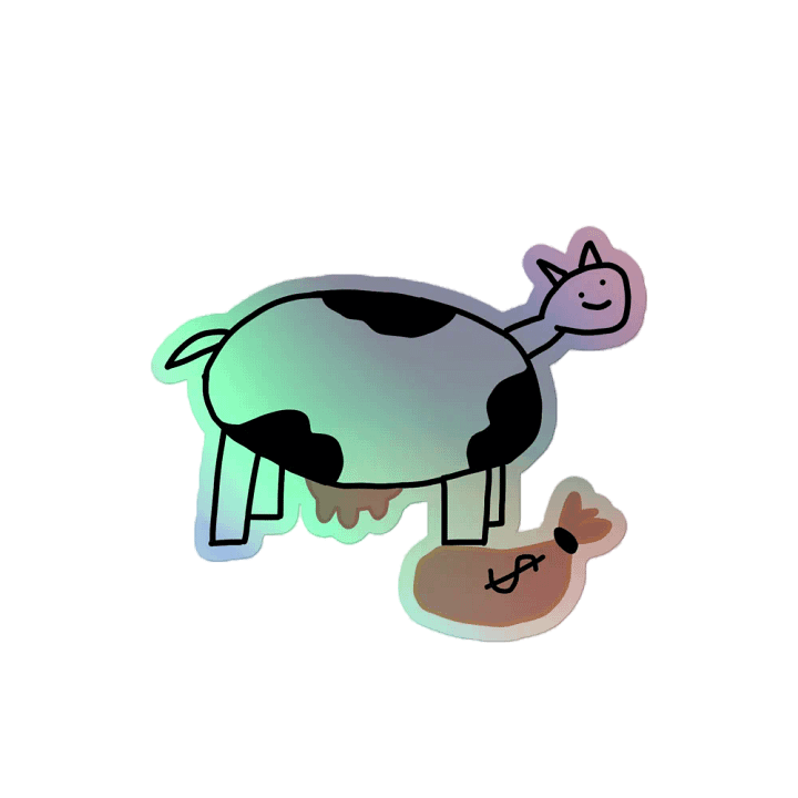 cashcow holographic sticker product image (2)