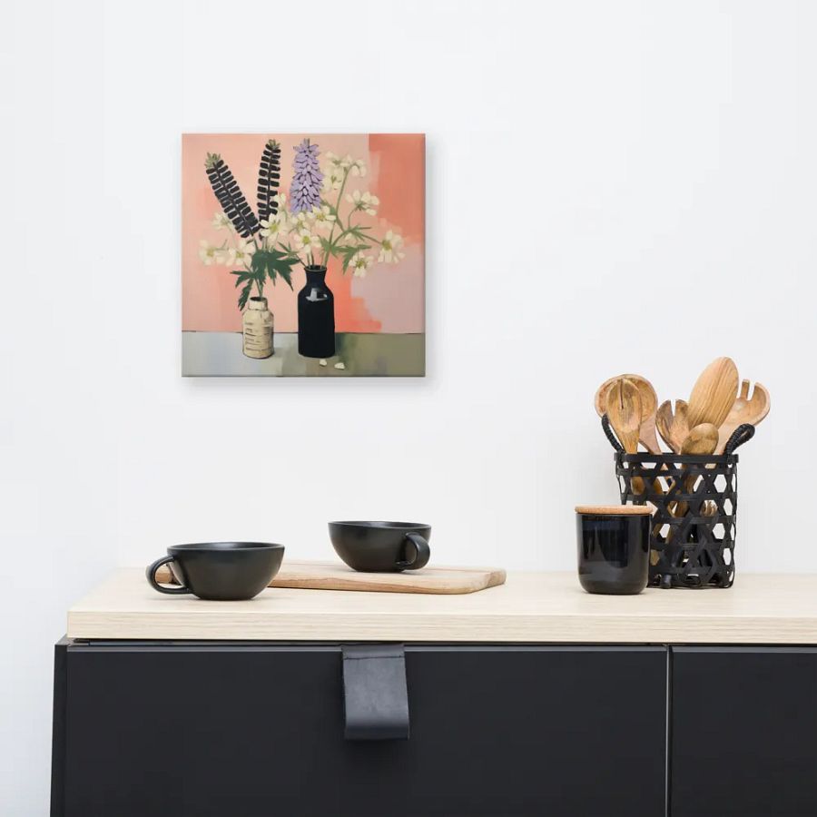 Art2401-62 Vase Flowers Still Life - Canvas Print - sm product image (5)