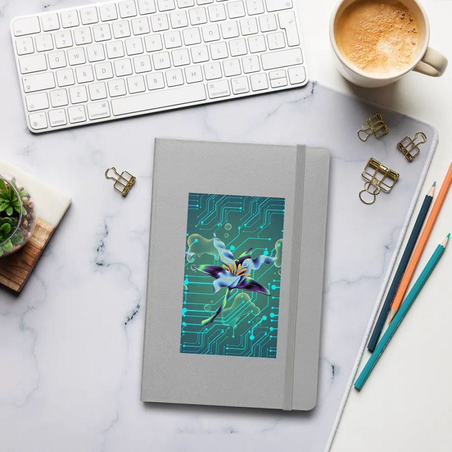 Floral Tech Fusion Hardcover Journal for the Techi lady or gent son daughter product image (8)