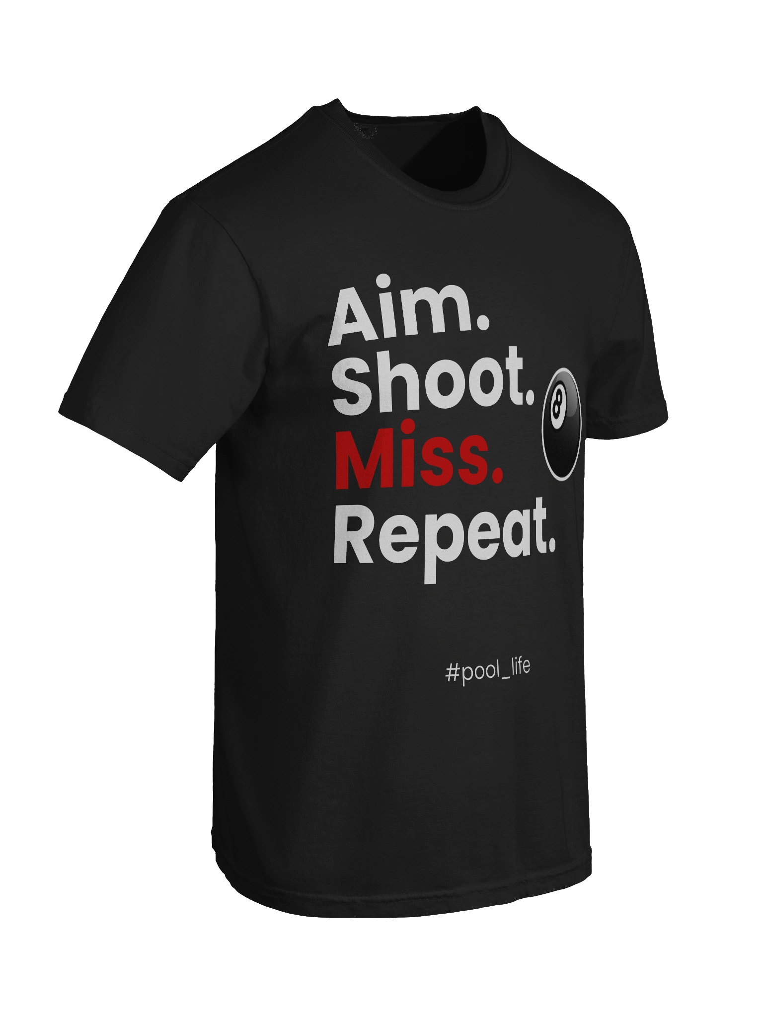 8-ball Pool Life T-shirt (Black) product image (4)