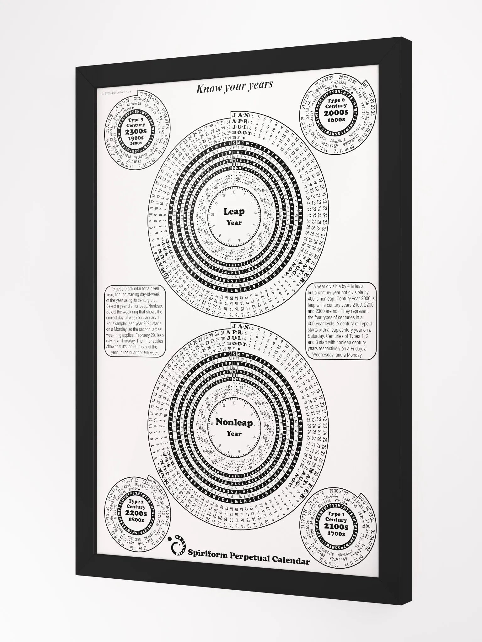 Spiriform Perpetual Calendar 12