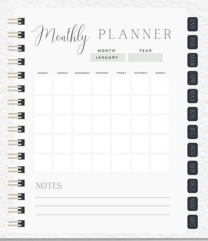Minimalistic Digital Monthly Planner product image (2)
