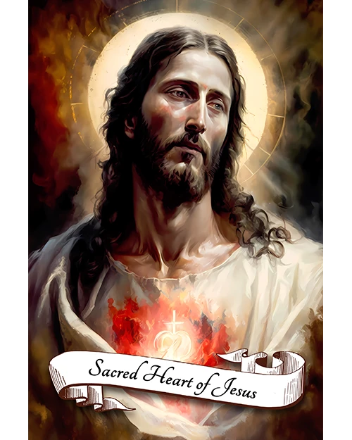 Devotion to the Most Sacred Heart of Jesus Catholic Religious Matte Poster product image (1)